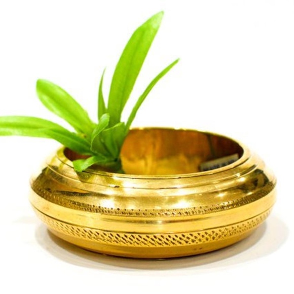 VTG 70's Chunky Brass Bangle - Picture 2 of 5